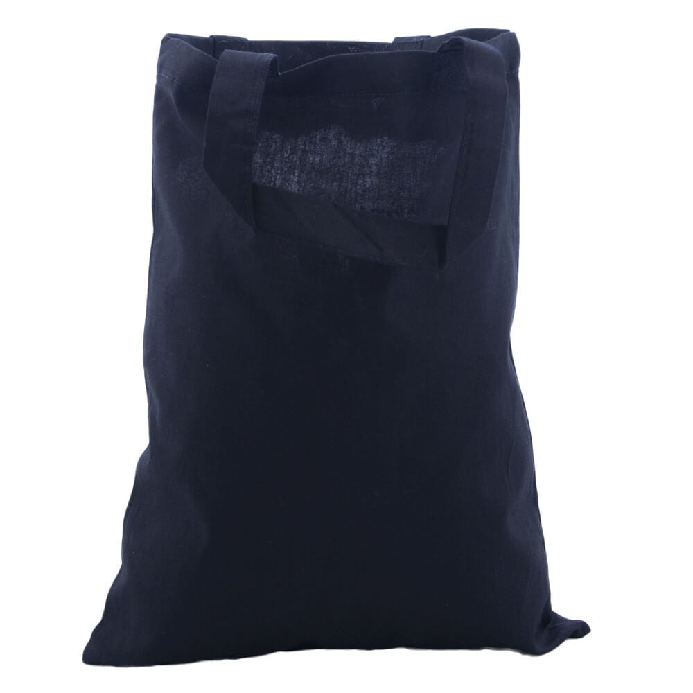 Calico Bags Black with two handles 380mm x 300mm QIS Packaging