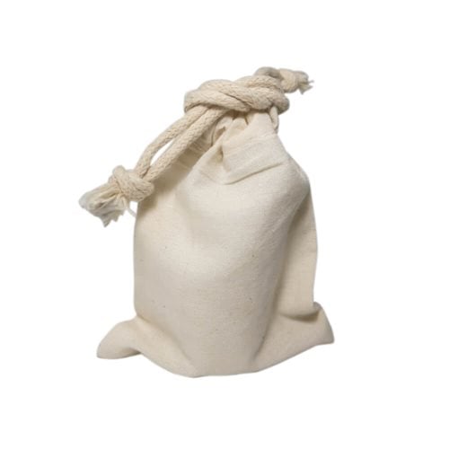 Drawstring Calico Bags 120x80mm | Natural Calico (Qty:50)