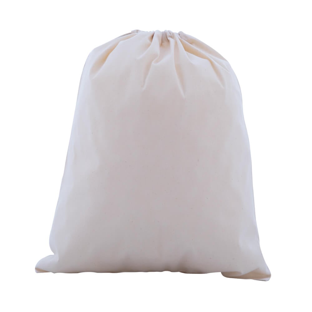 Calico Bags Natural Drawstring 500mm x 400mm QIS Packaging