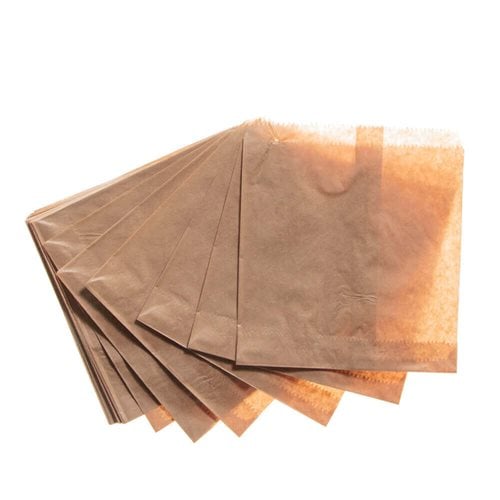 Flat Brown Paper Bags Size 1 165x185mm (Qty:500)