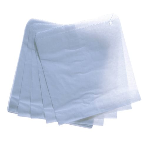 Flat White Paper Bags Size 1 165x185mm (Qty:500)
