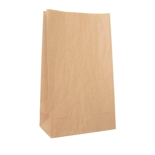 Brown Paper Grocery Bags Size 4 240x390mm & 120mm Gusset (Qty:500)