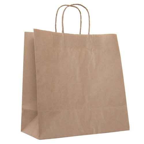 Brown Takeaway Paper Carry Bags 320x330mm (Qty:50)