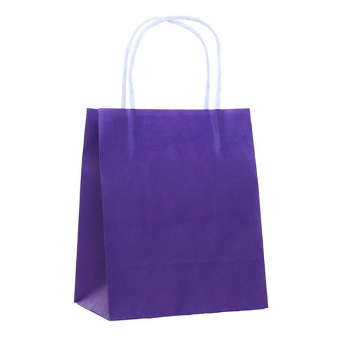 Purple Paper Carry Bags 170x200mm (Qty:50)