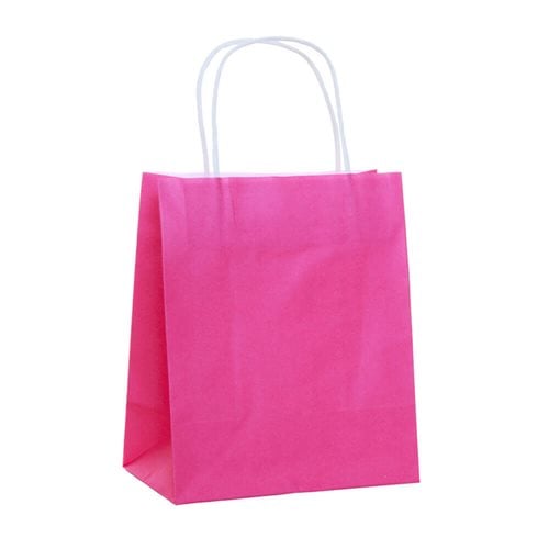 Mini pink paper bags - great value | QIS Packaging