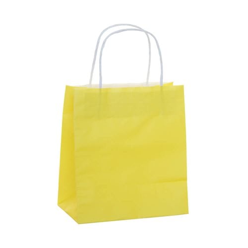 Yellow Paper Carry Bags 170x200mm (Qty:50)