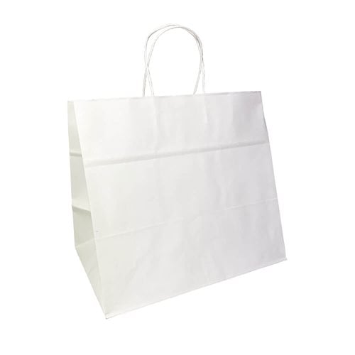 White Takeaway Paper Carry Bags 350x320mm (Qty:20)