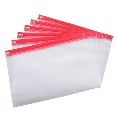 Plastic Zipper Document Bags 255x405mm (Qty:25)