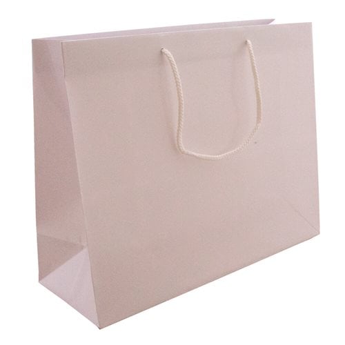 White Boutique Rope Handle Gloss Bags 405x330mm (Qty:50)