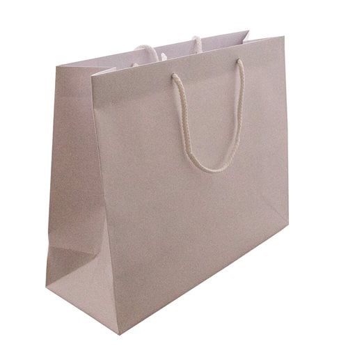 White Boutique Rope Handle Gloss Bags 510x400mm (Qty:50)
