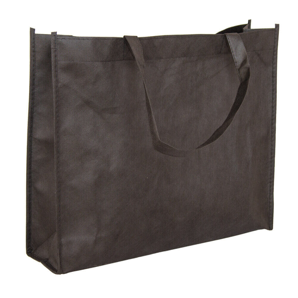 Reusable Eco Bags BLACK Non Woven Fabric Bag 420 x 350 QIS Packaging