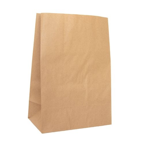 Brown Paper Grocery Bags Size 5 340x430mm & 175mm Gusset (Qty:250) - dimensions