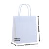 White Paper Carry Bags 180x200mm (Qty:50)