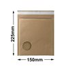 Honeycomb Paper Padded Mail Bags Size 1 150x225mm (Qty:200)