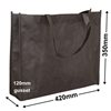 Black Reusable NWPP Carry Bags 350x420mm (Qty:50)