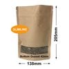 Slimline Kraft Paper Pouch Bags with Window 138x205mm & 42mm Bottom Gusset (Qty:100)