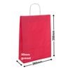 A4 Red Paper Carry Bags 260x350mm (Qty:50)