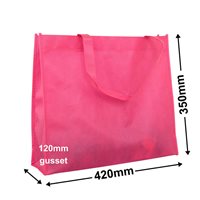 Pink Reusable NWPP Carry Bags 350x420mm (Qty:50)