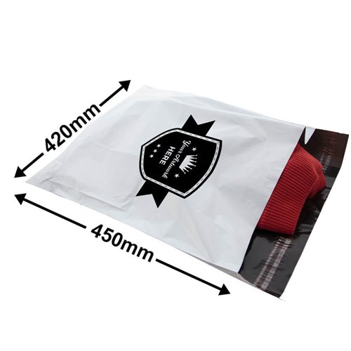 Printed Medium Courier Bags 1 colour 1 side QIS Packaging