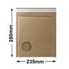 Honeycomb Paper Padded Mail Bags Size 2 235x280mm (Qty:100)