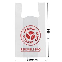 Large White Singlet Checkout Bags 300x540mm (Qty:500)