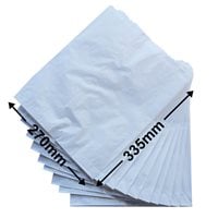 Flat White Paper Bags Size 8 270x335mm (Qty:500)