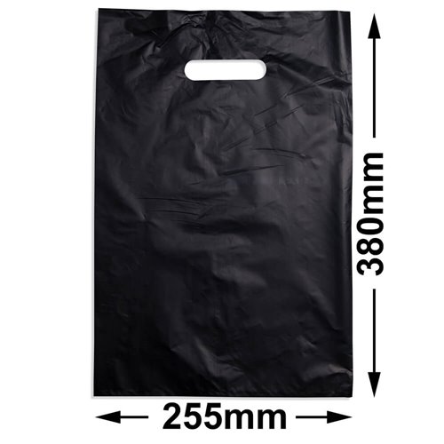 Black plastic carry discount bag