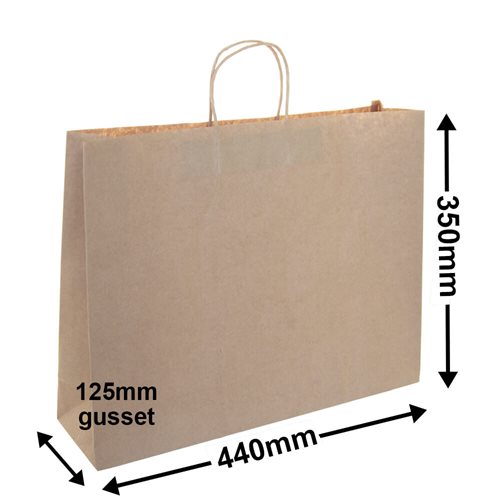 Kraft paper carry discount bags