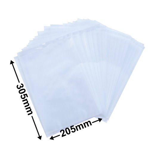 Heavy Duty Poly Bags 205x305mm 100µm (Qty:1000) - dimensions