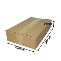 Brown Cardboard Cartons 380x228x84mm (Qty:25)